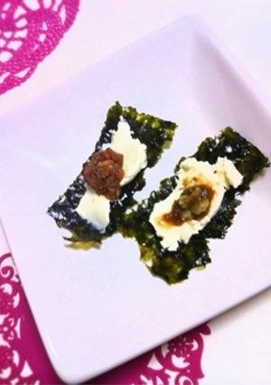 韓国のりとクリチーのおつまみ♡-レシピのメイン写真