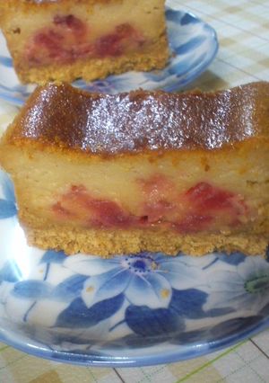 しっとり♪濃厚♪爽やか苺のチーズケーキ-レシピのメイン写真
