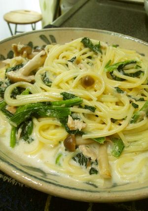 簡単♪ツナとほうれん草のクリームパスタ-レシピのメイン写真