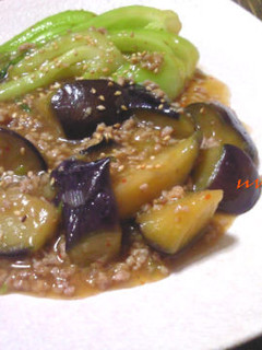 茄子とチンゲン菜のオイスター炒め-レシピのメイン写真