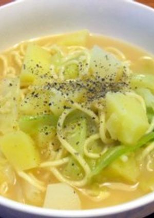 じゃがキャベツのミルクちゃんぽん！-レシピのメイン写真