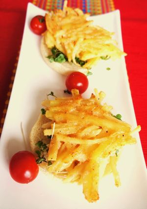♪たらこバターガレットのオープンサンド♪-レシピのメイン写真