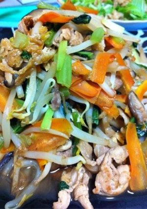 もやしと小松菜の野菜炒め-レシピのメイン写真