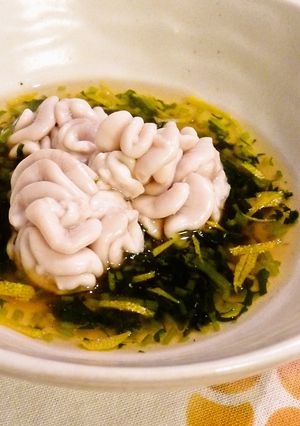 白子の湯引き　三つ葉と柚子のあんかけ-レシピのメイン写真