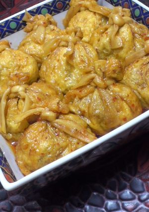 満足満腹★肉詰め巾着のコテコテ辛みそ煮★-レシピのメイン写真