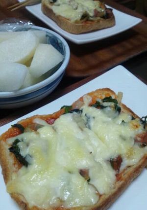 朝食に！とろ～りマヨのピザトースト☆-レシピのメイン写真