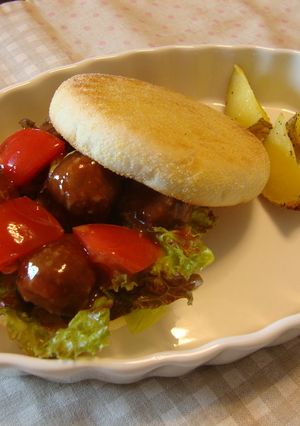 ミートボールバーグ-レシピのメイン写真