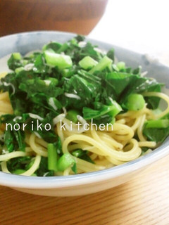 大根の葉としらすのペペロンチーノ-レシピのメイン写真