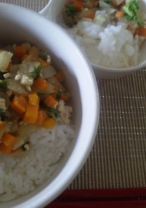 ランチを取り分けヘルシー丼☆離乳食後期-レシピのメイン写真