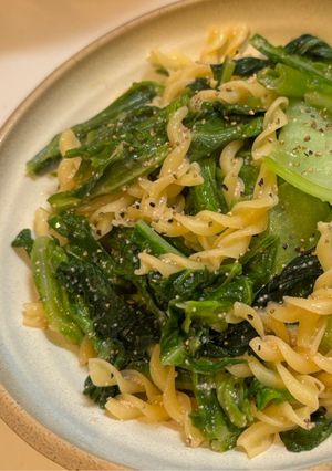 春キャベツと青梗菜のたらこパスタ-レシピのメイン写真