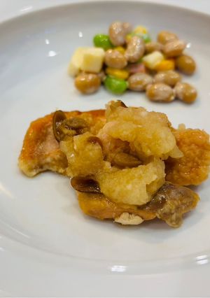 保育園給食★鮭のなめこあんかけ-レシピのメイン写真