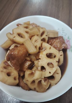 れんこんとごぼう天の煮物-レシピのメイン写真