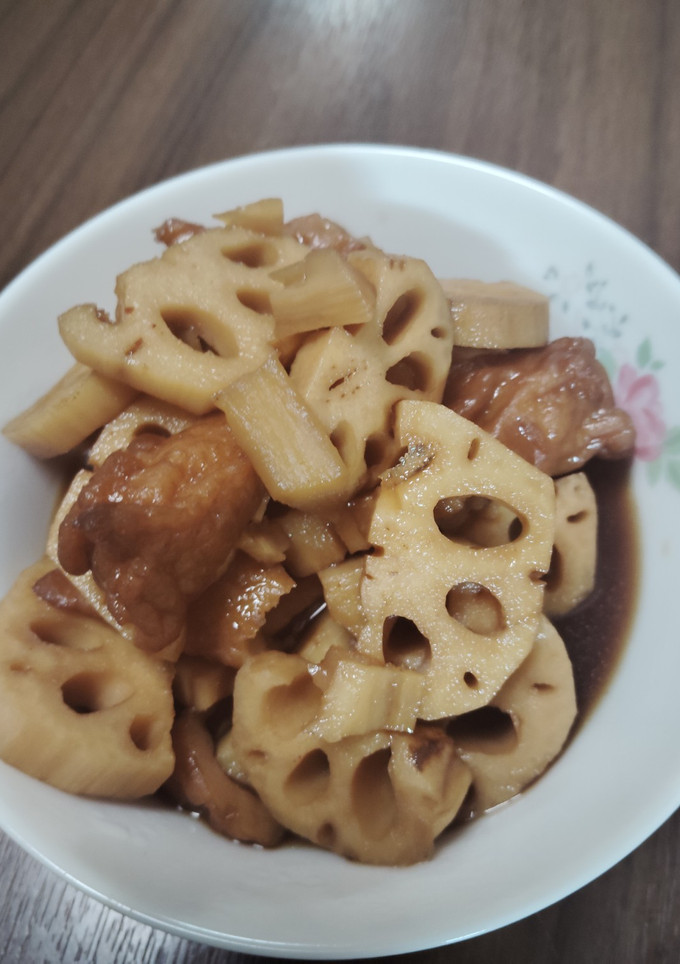 れんこんとごぼう天の煮物-レシピのメイン写真