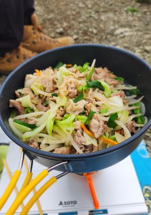 【山ご飯】肉野菜炒め-レシピのメイン写真