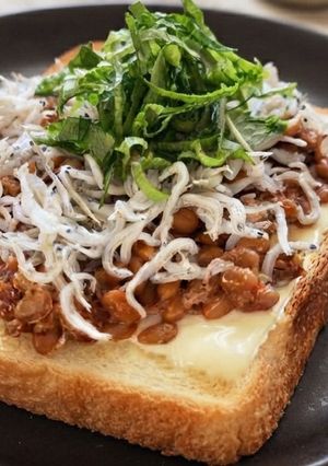 簡単！美味しい！納豆トースト-レシピのメイン写真
