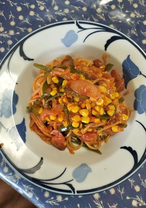 とうもろこしのナポリタン-レシピのメイン写真