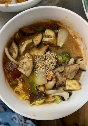 根菜茄子白菜オイ梅マヨ味温野菜サラダ-レシピのメイン写真
