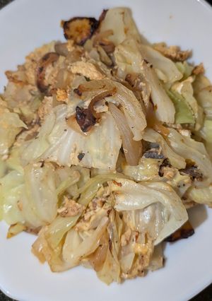 超簡単 キャベツと玉ねぎの満腹ふわ玉焼き-レシピのメイン写真