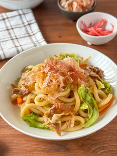 野菜たっぷり豚バラ焼きうどん-レシピのメイン写真