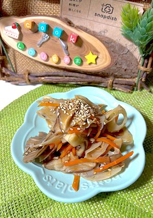 れんこんとキノコの中華風サラダ-レシピのメイン写真