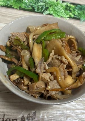 10分で出来る！豚きのこピーマン甘酢炒め-レシピのメイン写真