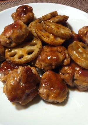 豚こま団子の甘酢あんかけ-レシピのメイン写真