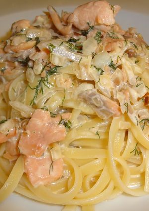 スモークサーモンのクリームパスタ-レシピのメイン写真