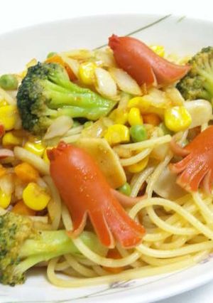 ランチに！簡単♪ベジタブルスパゲッティ-レシピのメイン写真