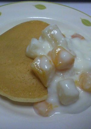 パンケーキのフルーツヨーグルトのせ-レシピのメイン写真