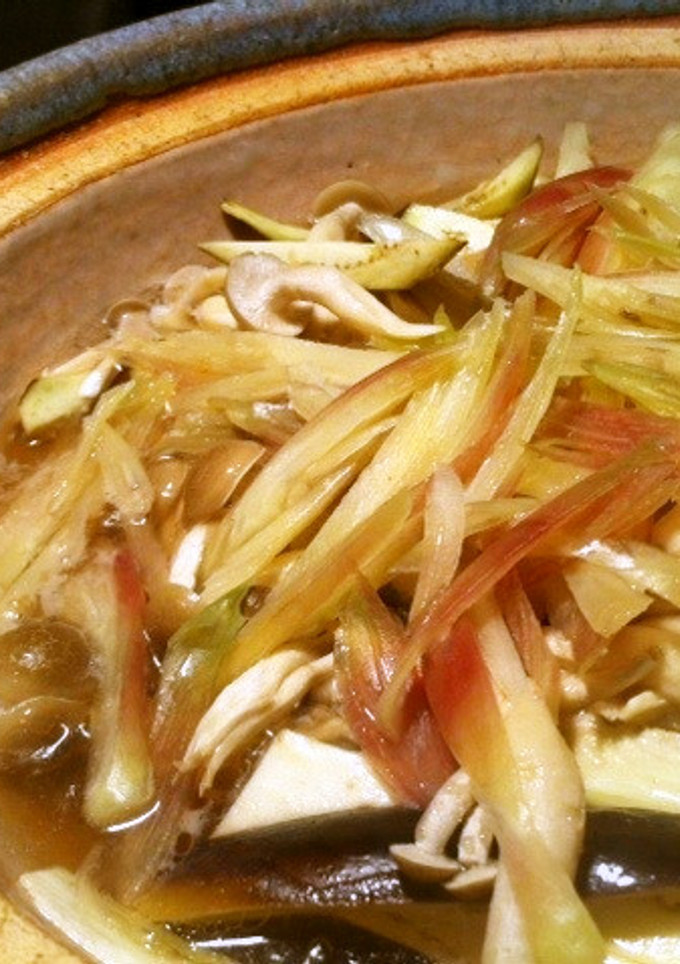 秋なすとみょうがの梅鍋-レシピのメイン写真