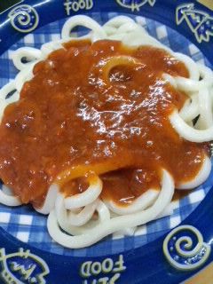 ミートソースうどん(´ω`*)-レシピのメイン写真