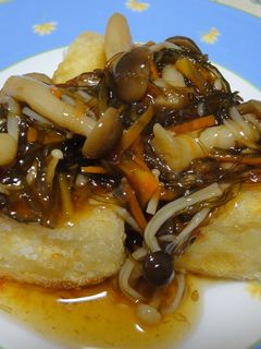 揚げ豆腐のきのこあんかけ-レシピのメイン写真