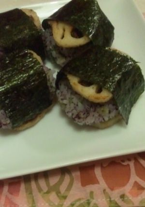 蓮根バーガーおにぎり〜家康風〜-レシピのメイン写真