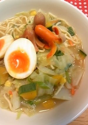カレー味玉♪ちゃんぽん-レシピのメイン写真