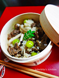 牛肉しぐれ煮de秋の味覚の炊き込みご飯-レシピのメイン写真