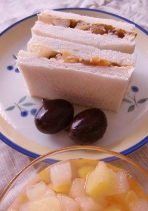 ミックスフルーツとカレーのサンドイッチ♬-レシピのメイン写真