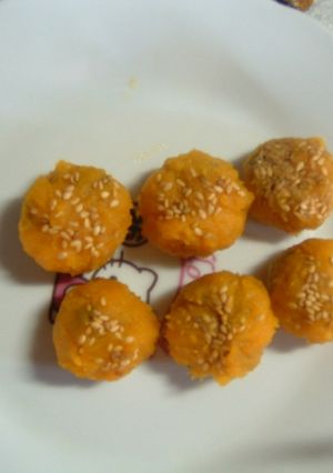 金ごまいりごまで作るかぼちゃの茶巾しぼり-レシピのメイン写真