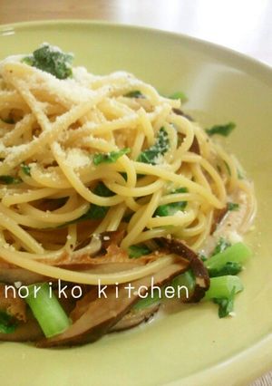 干し椎茸と大根の葉のクリームパスタ-レシピのメイン写真