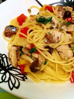 さんまの彩りパスタ-レシピのメイン写真