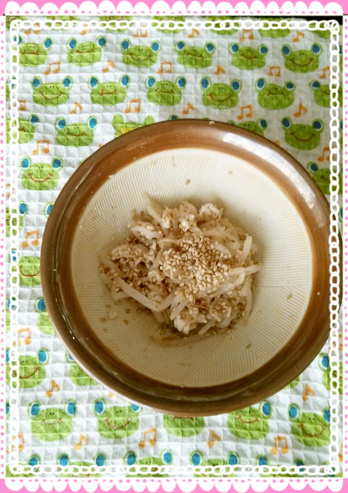 めんつゆでささみ+もやし胡麻和え-レシピのメイン写真