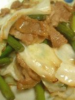 にんにくの芽と豚肉のオイスターソース炒め-レシピのメイン写真