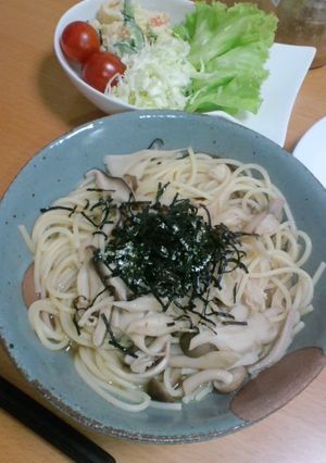 きのこのスープスパゲティ。-レシピのメイン写真