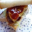 パイナップルチーズのハンバーグサンド