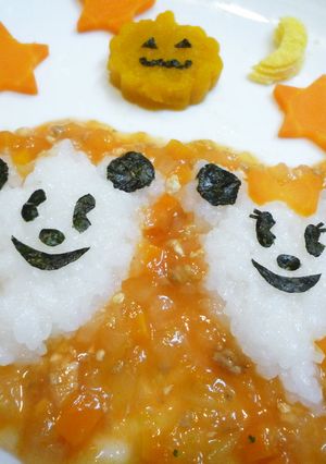 ﾍﾞﾋﾞだって♪ハロウィン☆離乳食☆-レシピのメイン写真