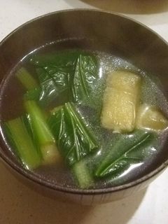 小松菜とお揚げの煮びたし♡お吸い物風-レシピのメイン写真