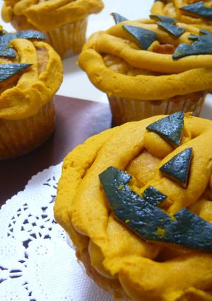 ハロウィンのパンプキンチーズマフィン-レシピのメイン写真