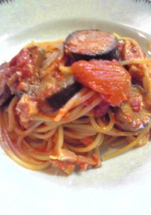 なすとトマトのとろけるチーズいりパスタ♪-レシピのメイン写真
