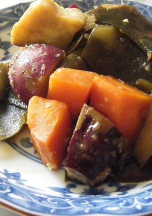 さつま芋、昆布、にんじんの黒砂糖生姜煮-レシピのメイン写真