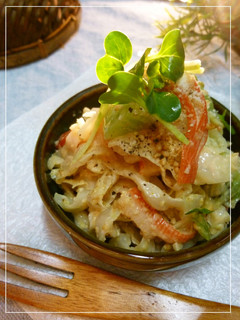 カニカマとキャベツのソース風味胡麻和え-レシピのメイン写真