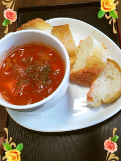 1日分の野菜ジュースでミネストローネ-レシピのメイン写真